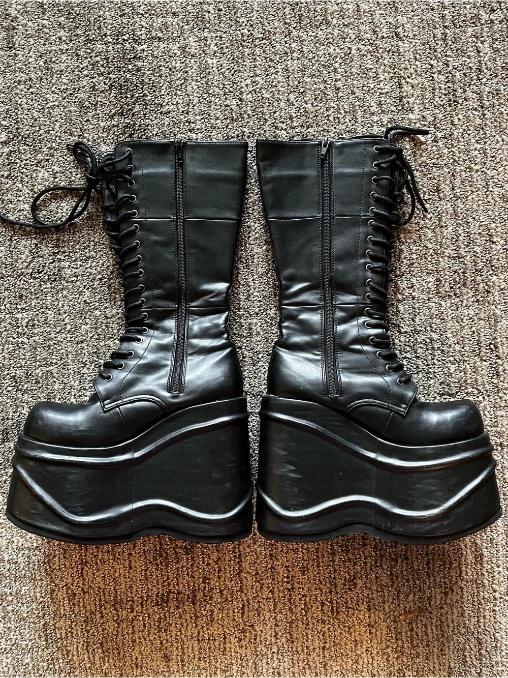 Rare authentic vintage Demonia WAVE-302 mega platform boots, Rave, Festival